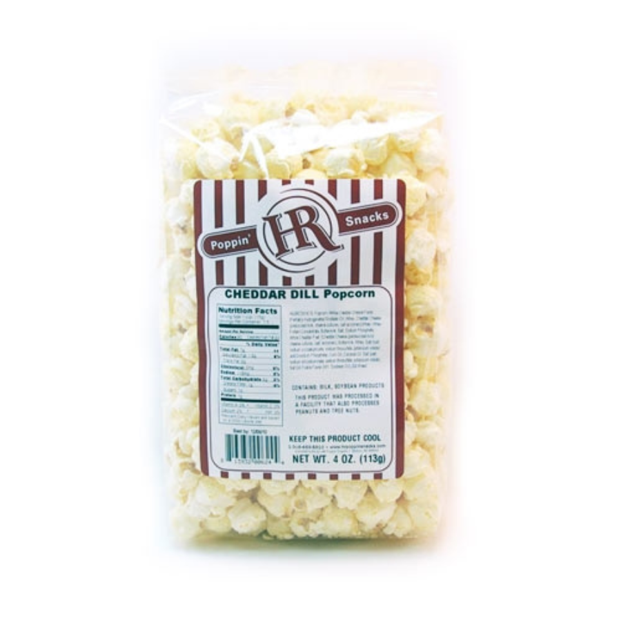 Cheddar Dill Popcorn | Pack of 3 | 3 oz | HR Poppin' Snacks