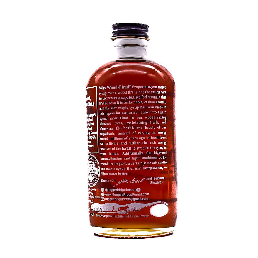Wood-Fired Maple Syrup Case of Half Pints (12/case)  FREE SHIPPING!