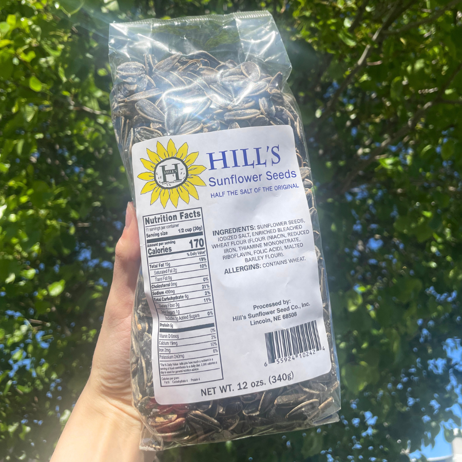 Half Salt Sunflower Seeds | 12 oz | Hill's Sunflower Seeds