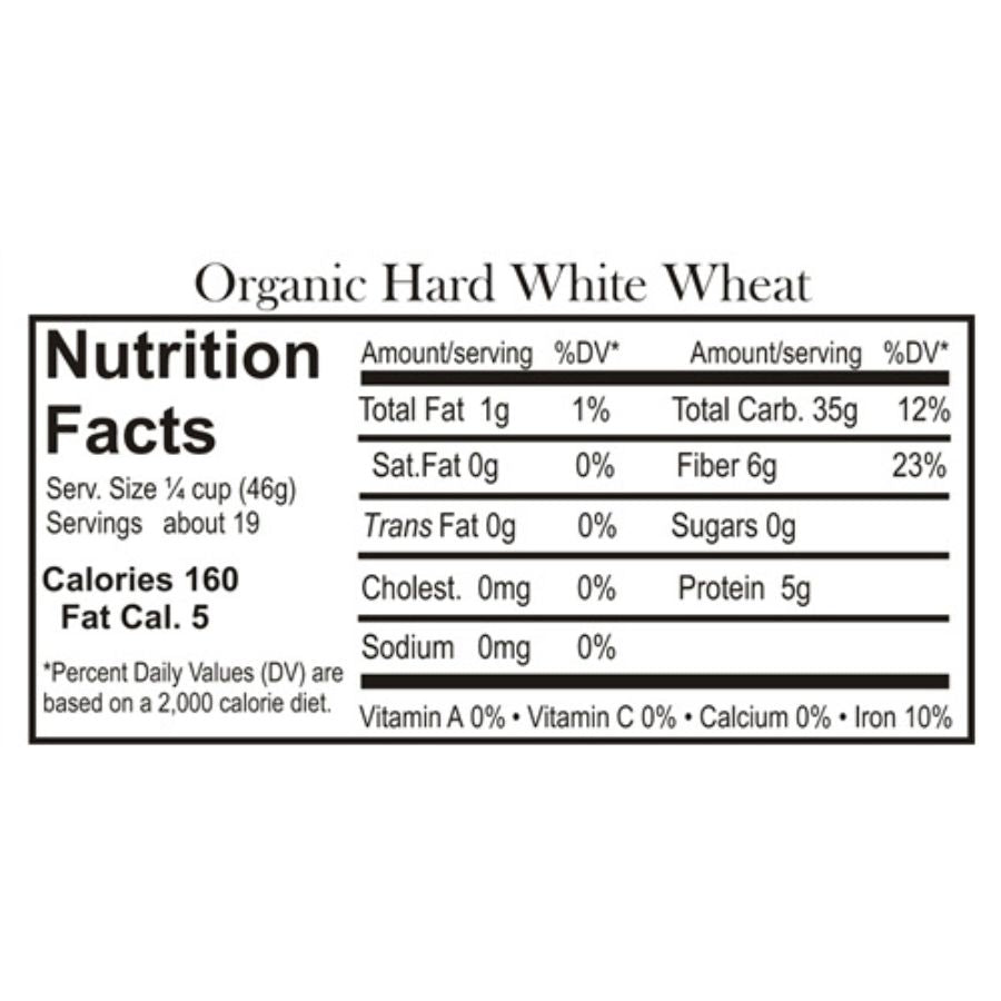 Organic Hard White Winter Wheat | 2 lb | Pack of 4 | Non-GMO | Shipping Included | Grain Place Foods