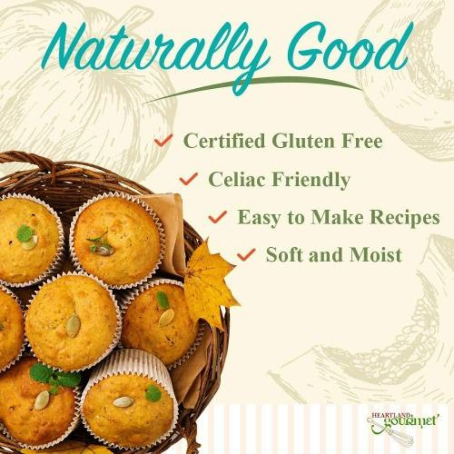 Gluten Free Pumpkin Bread Mix | Pack of 4 | 11 oz | Heartland Gourmet | 2028