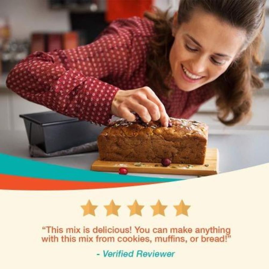 Gluten Free Pumpkin Bread Mix | Pack of 4 | 11 oz | Heartland Gourmet | 2028