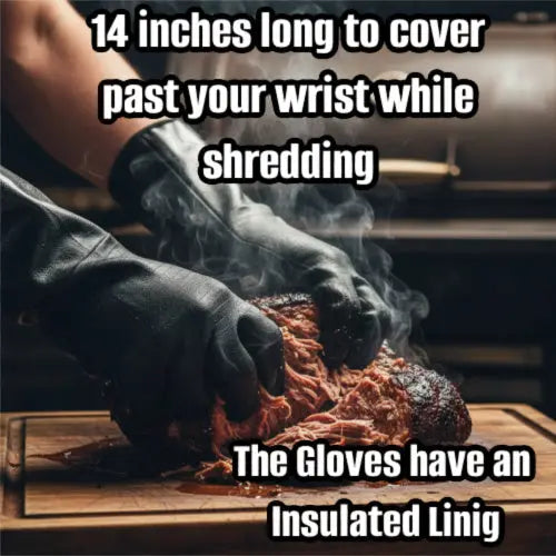 Neoprene Gloves for Pulled Pork | Heat Resistant BBQ Gloves