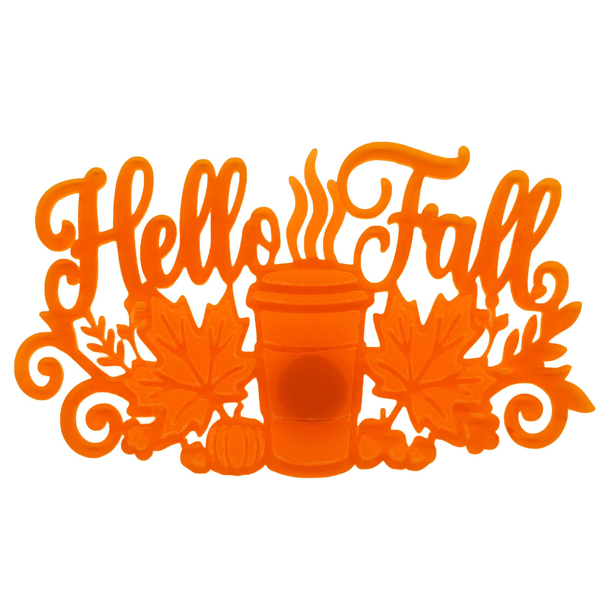 Hello Fall Magnetic Plaque | 6" x 3.5" | Multiple Color Options | Glowing Creation