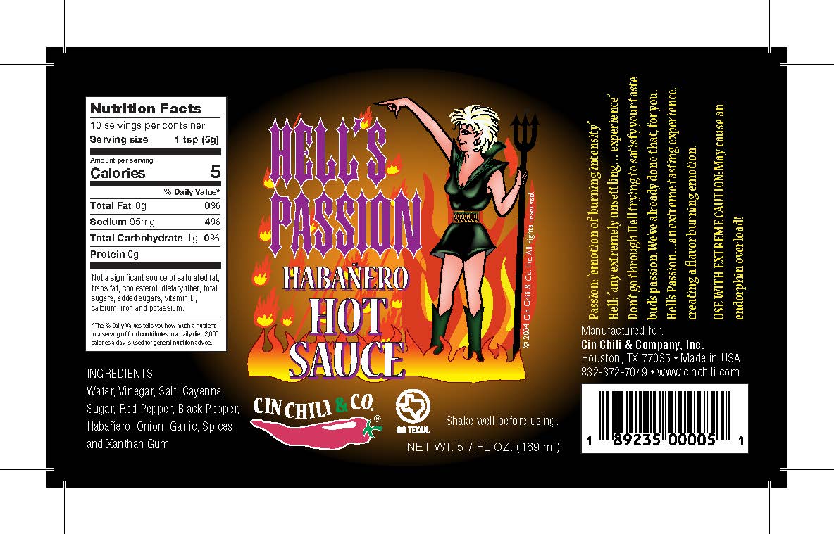 Hell's Passion Habanero Hot Sauce