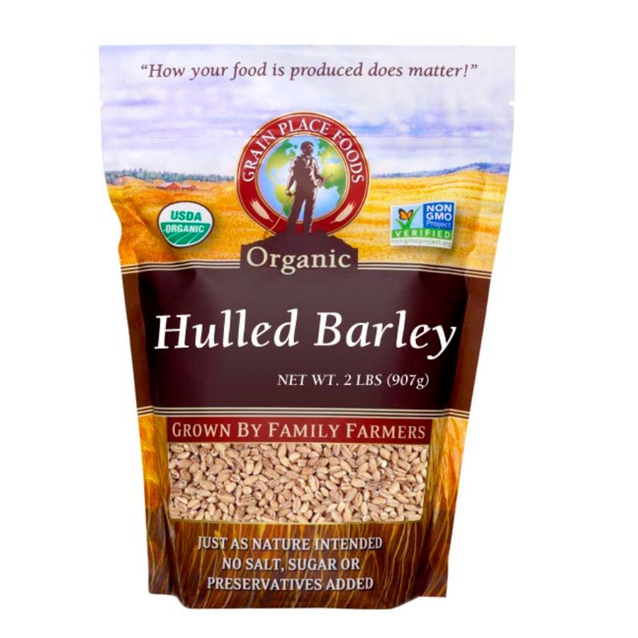 Organic Hulled Barley | 2 lb | Pack of 2 | Non-GMO | Grain Place Foods