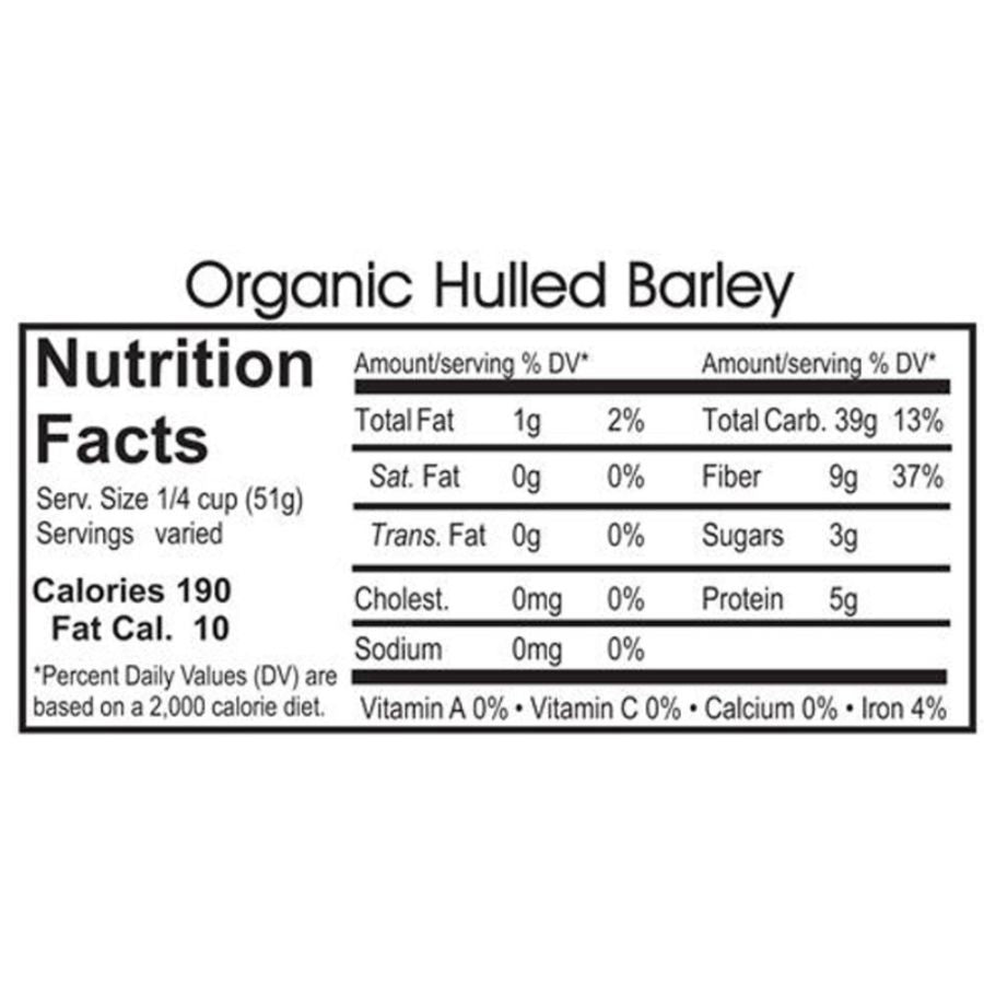 Organic Hulled Barley | 5 lb | Pack of 6 | Non-GMO | Shipping Included | Grain Place Foods