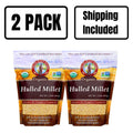 Organic Hulled White Proso Millet | 2 lb | Pack of 2 | Non-GMO | Shipping Included | Grain Place Foods