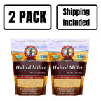 Organic Hulled White Proso Millet | 2 lb | Pack of 2 | Non-GMO | Shipping Included | Grain Place Foods