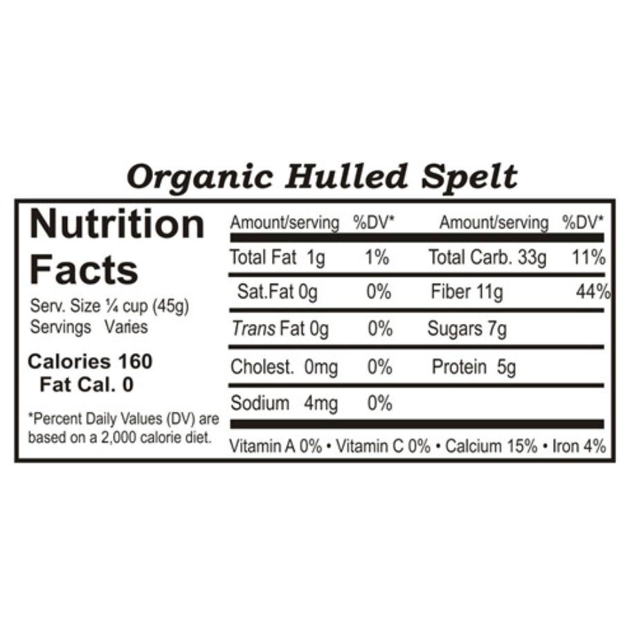 Organic Hulled Spelt | 2 lb | Pack of 2 | Non-GMO | Grain Place Foods