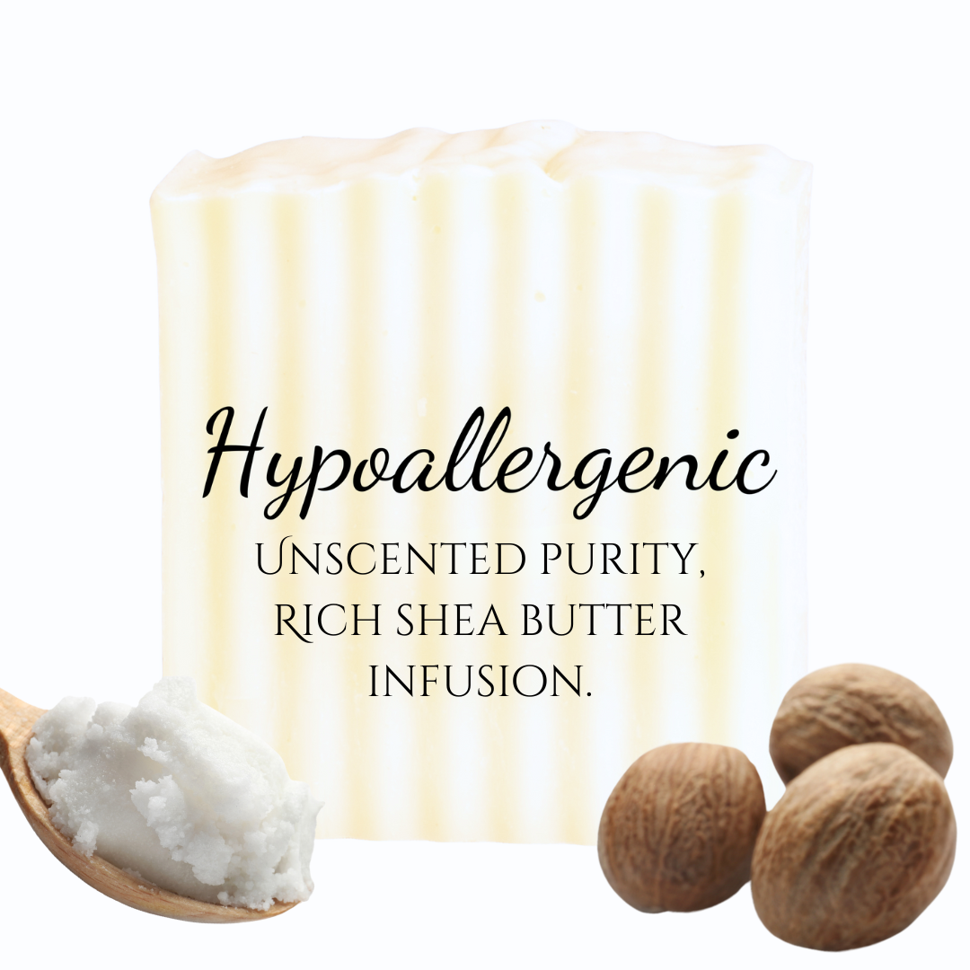 Hypoallergenic | Shea Butter Bar Soap | 8 Bars