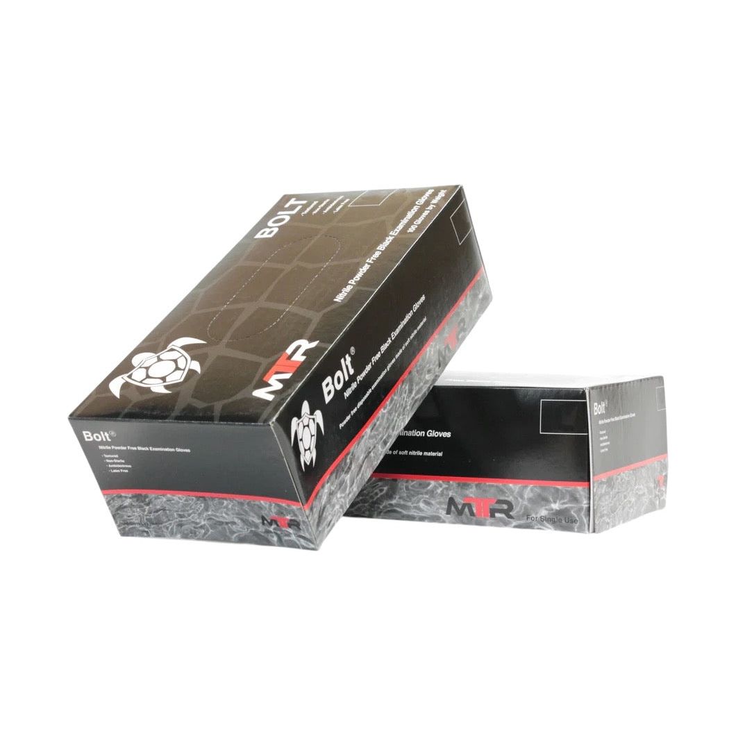 Bolt Industrial Heavy Duty Black Nitrile Gloves - X-Large