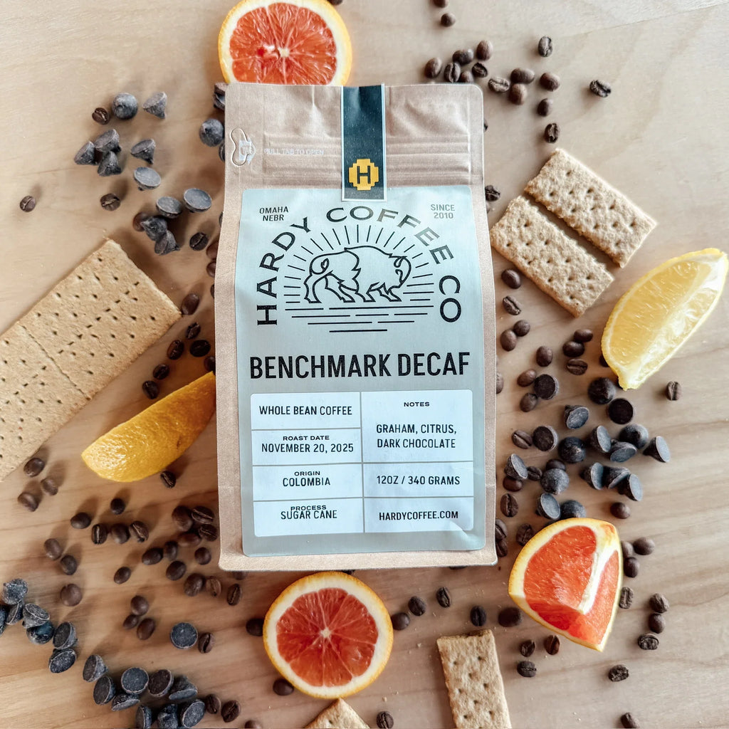 Benchmark Decaf Colombian Coffee | Multiple Grinds & Sizes | Hardy Coffee Co