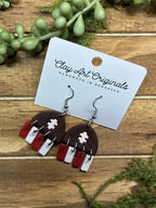 Football Fringe Polymer Clay Earrings | Clay Art Originals