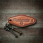 Breckenridge Colorado Leather Keychain Motel Style