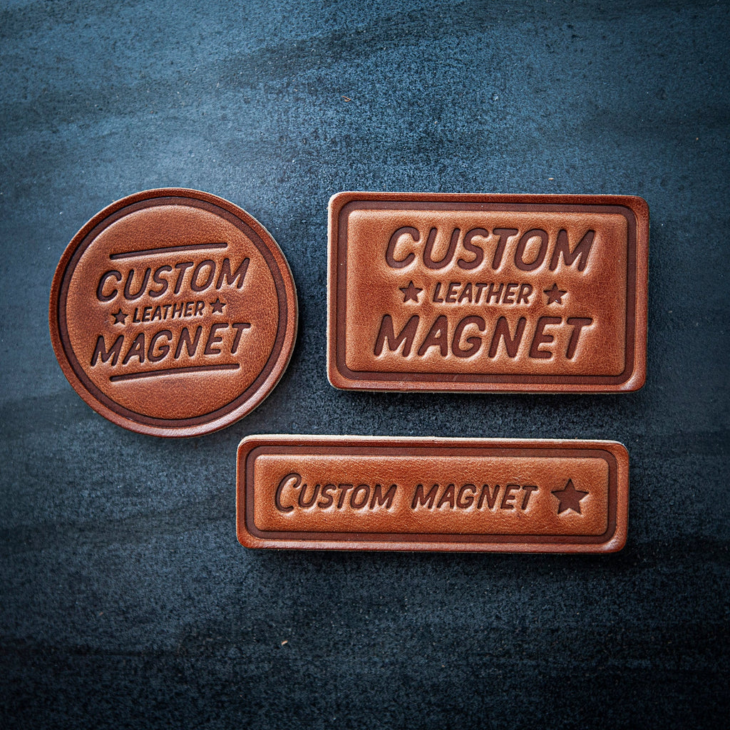 Grand Teton National Park Leather Magnet Circle Style