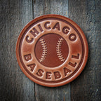 Chicago Baseball Leather Coaster