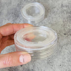 Skinny Series Glass Bottles Set w/ Crystal Clear Lids, 10 oz