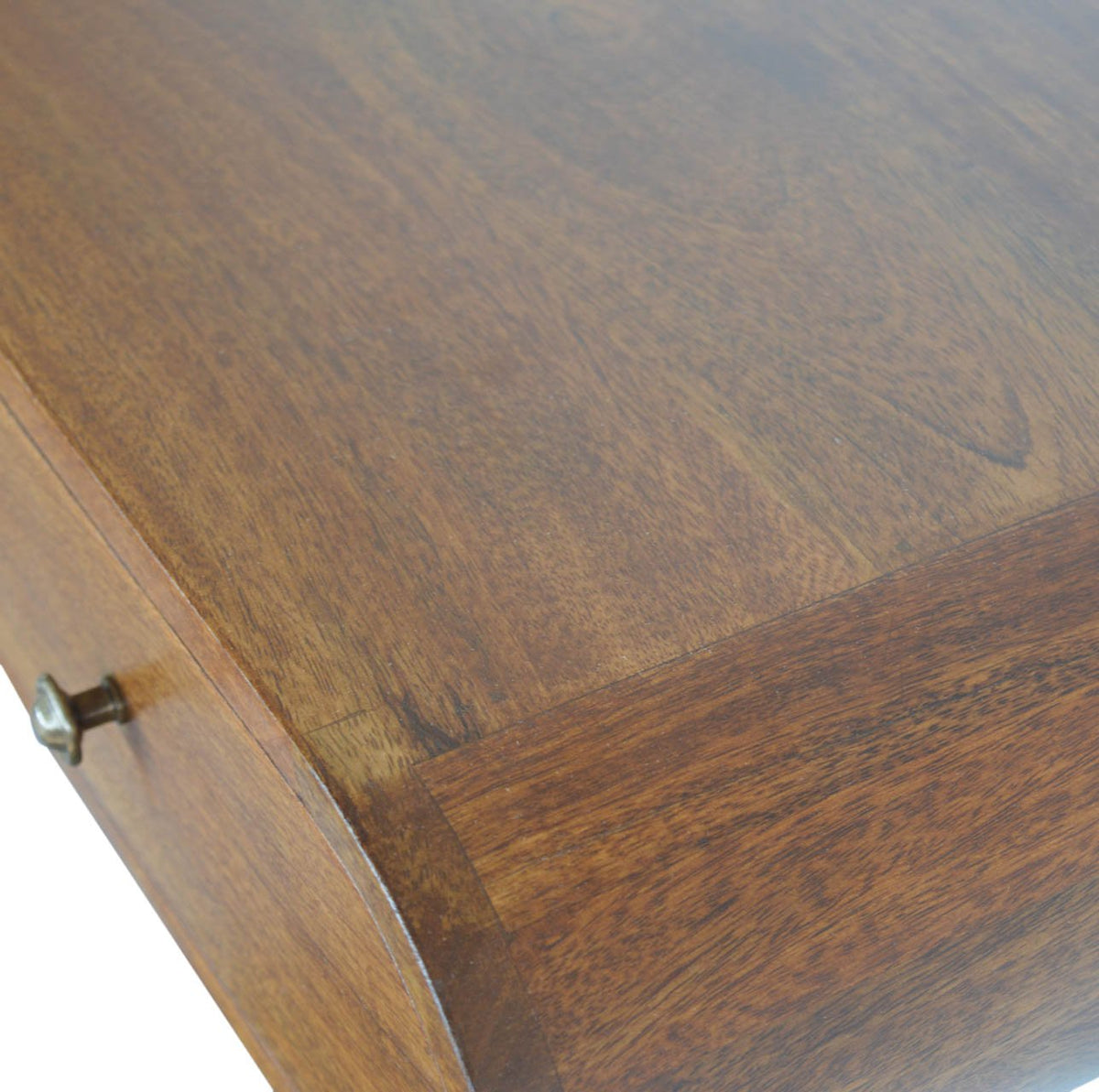 Floating London Solid Mango Wood Console – Chestnut Finish