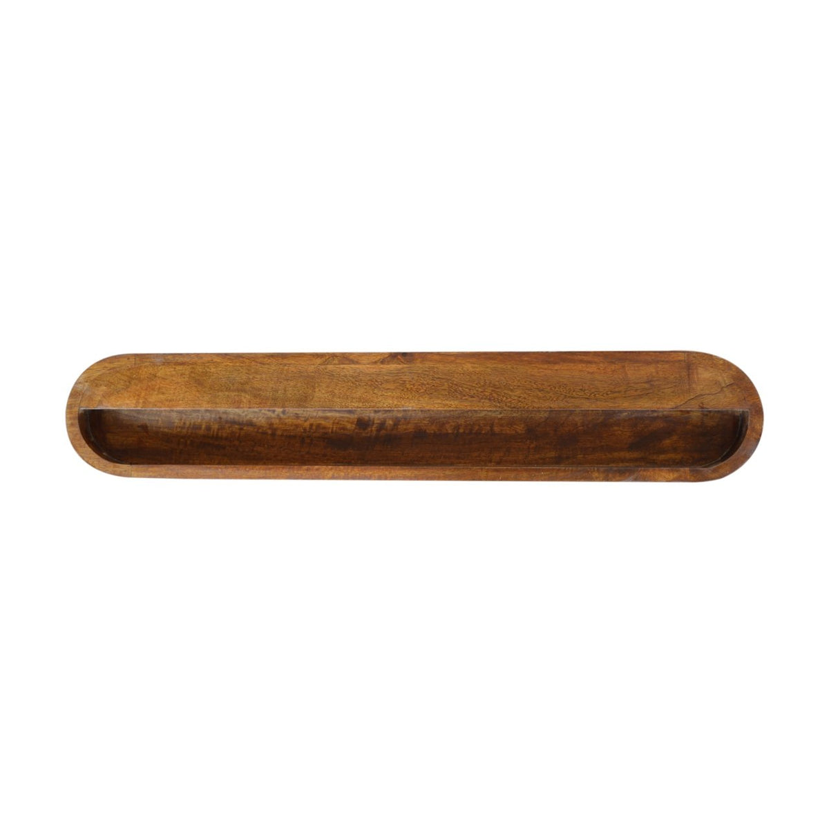 Floating London Solid Mango Wood Console – Chestnut Finish