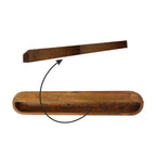 Floating London Solid Mango Wood Console – Chestnut Finish