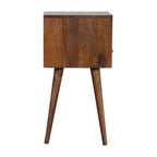 Mini Solid Mango Wood Nightstand – Chestnut Finish