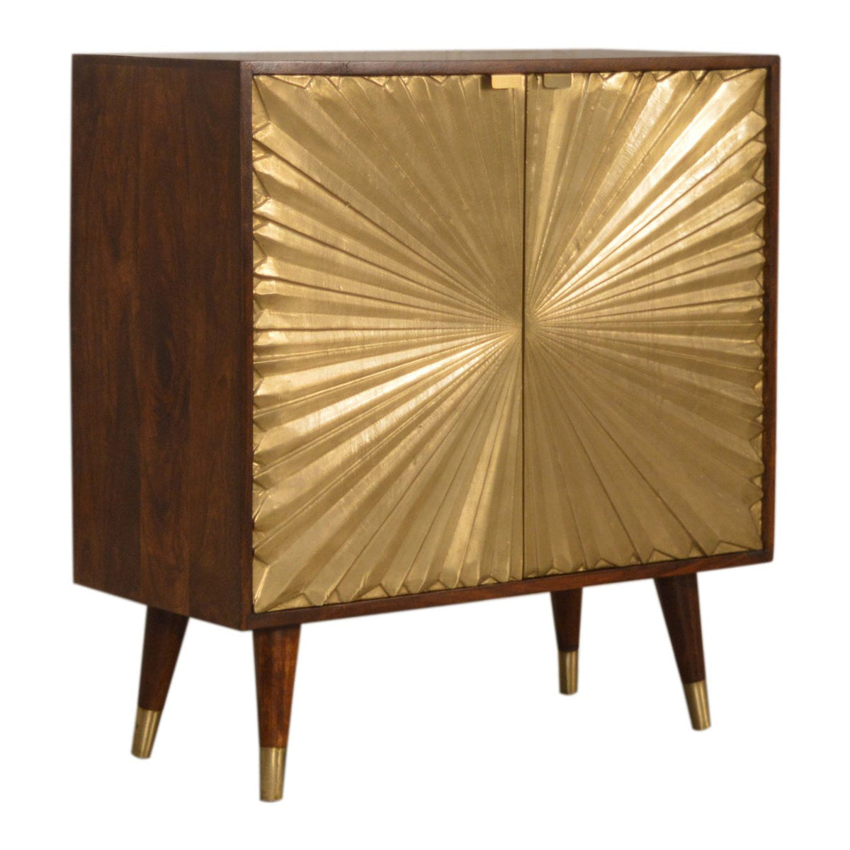 Manila Gold Solid Mango Wood Cabinet – Chestnut Finish