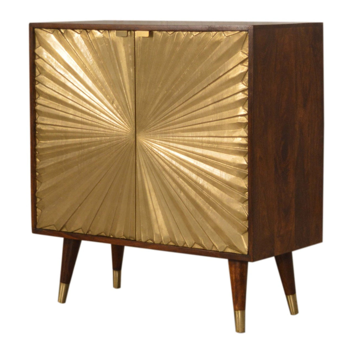 Manila Gold Solid Mango Wood Cabinet – Chestnut Finish