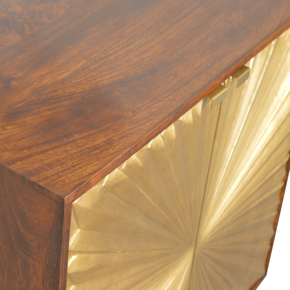 Manila Gold Solid Mango Wood Cabinet – Chestnut Finish