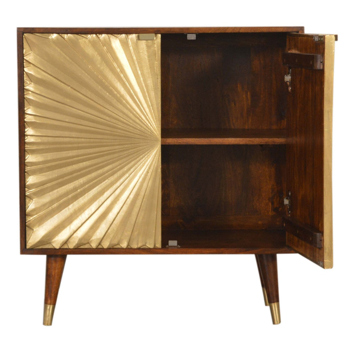 Manila Gold Solid Mango Wood Cabinet – Chestnut Finish