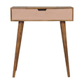 Mini Pink Solid Mango Wood Dressing Table – Oak-Ish Finish