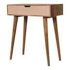 Mini Pink Solid Mango Wood Dressing Table – Oak-Ish Finish