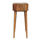Mini Pink Solid Mango Wood Dressing Table – Oak-Ish Finish