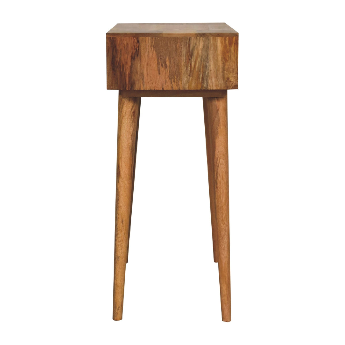 Mini Pink Solid Mango Wood Dressing Table – Oak-Ish Finish