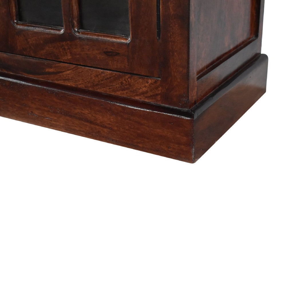 Large Glazed Solid Mango Wood Sideboard – Cherry Finish