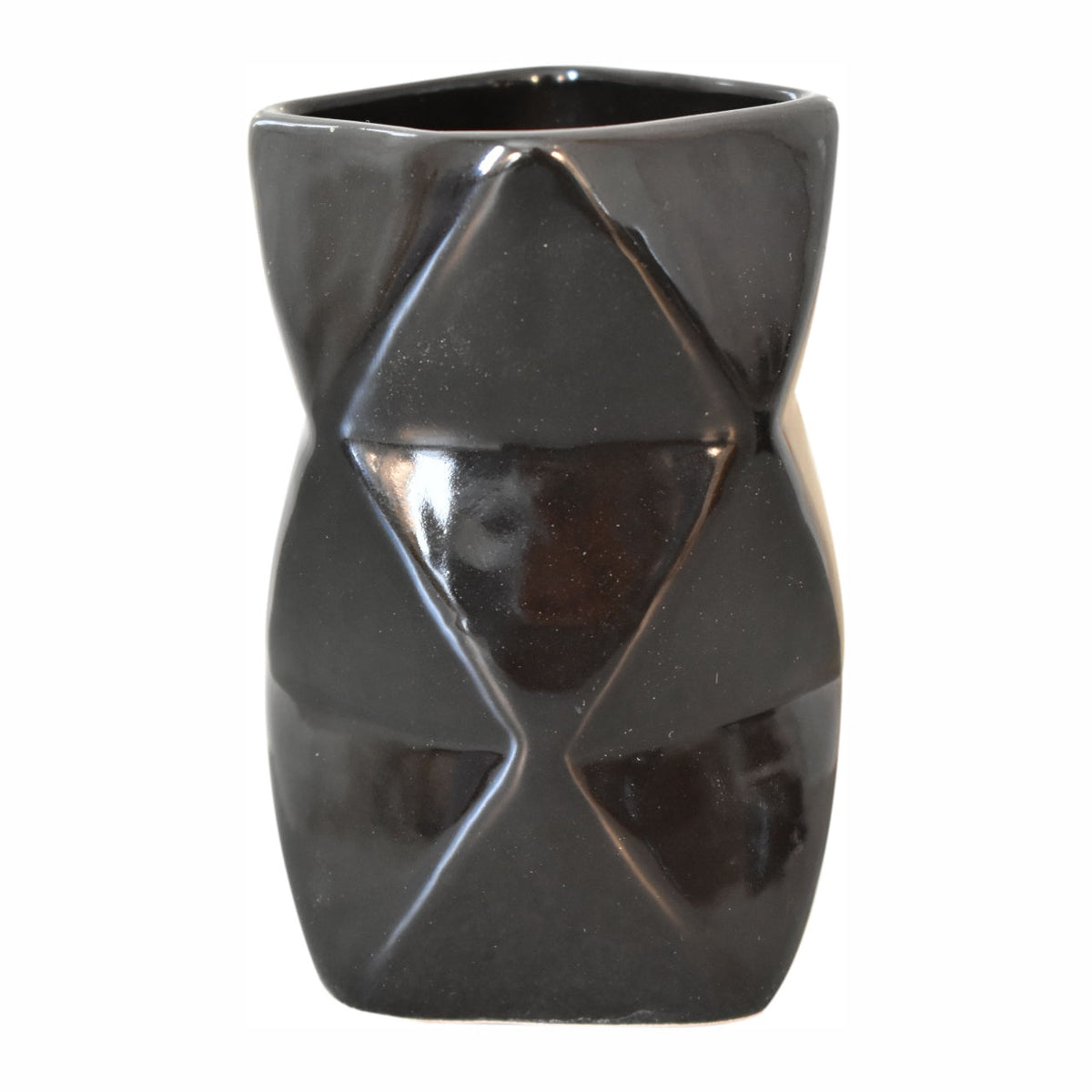 Sindri Porcelain Bathroom Set – Glossy Black, 3 Pieces