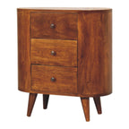 Mini Solid Mango Wood Cabinet – Chestnut Finish