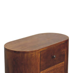 Mini Solid Mango Wood Cabinet – Chestnut Finish
