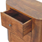 Mini Solid Mango Wood Cabinet – Chestnut Finish