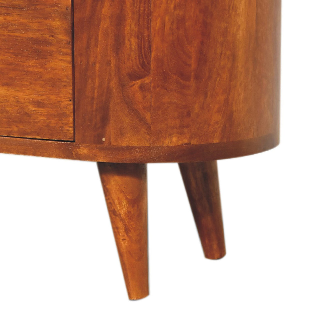 Mini Solid Mango Wood Cabinet – Chestnut Finish