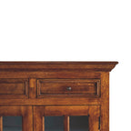 Large Glazed Solid Mango Wood Sideboard – Chestnut Finish