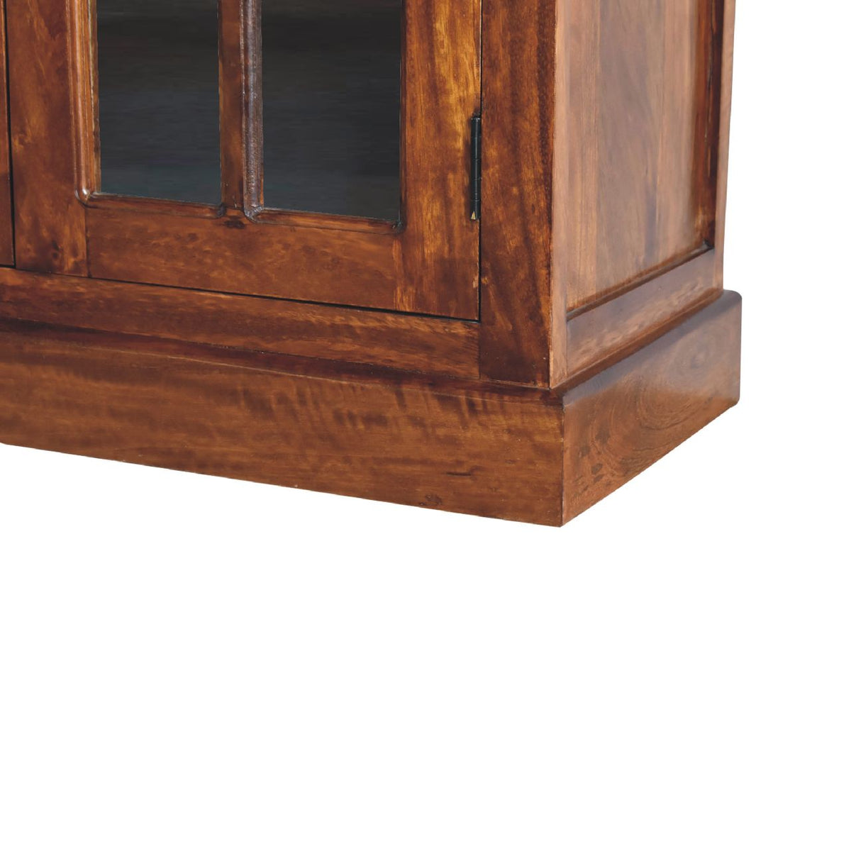 Large Glazed Solid Mango Wood Sideboard – Chestnut Finish