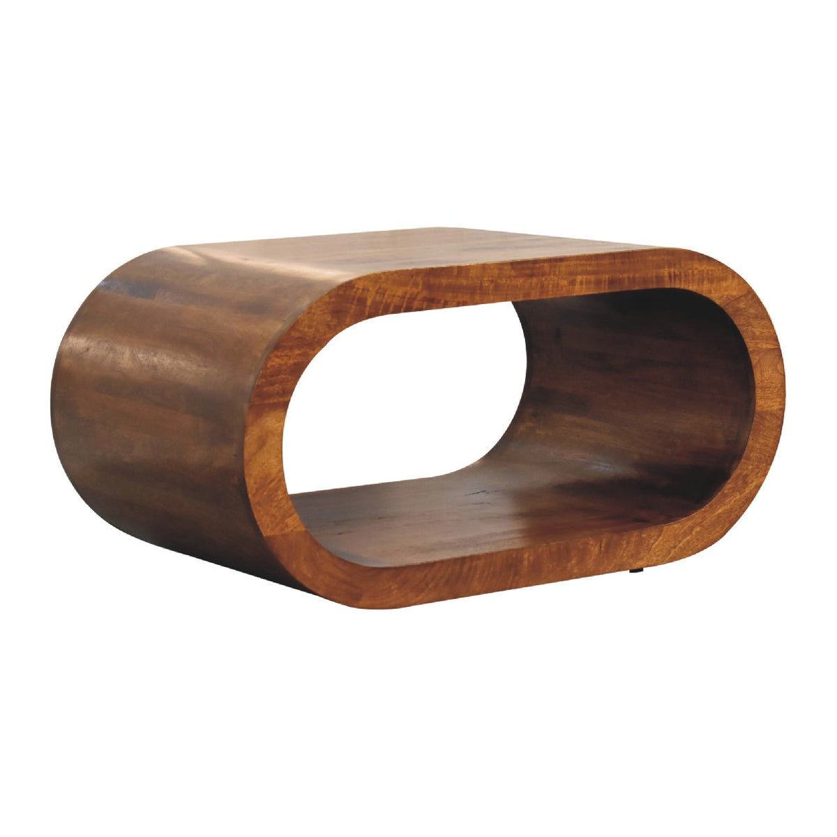 Amaya Solid Mango Wood Coffee Table – Chestnut Finish