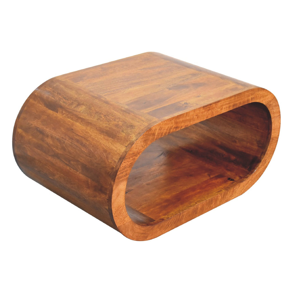 Amaya Solid Mango Wood Coffee Table – Chestnut Finish