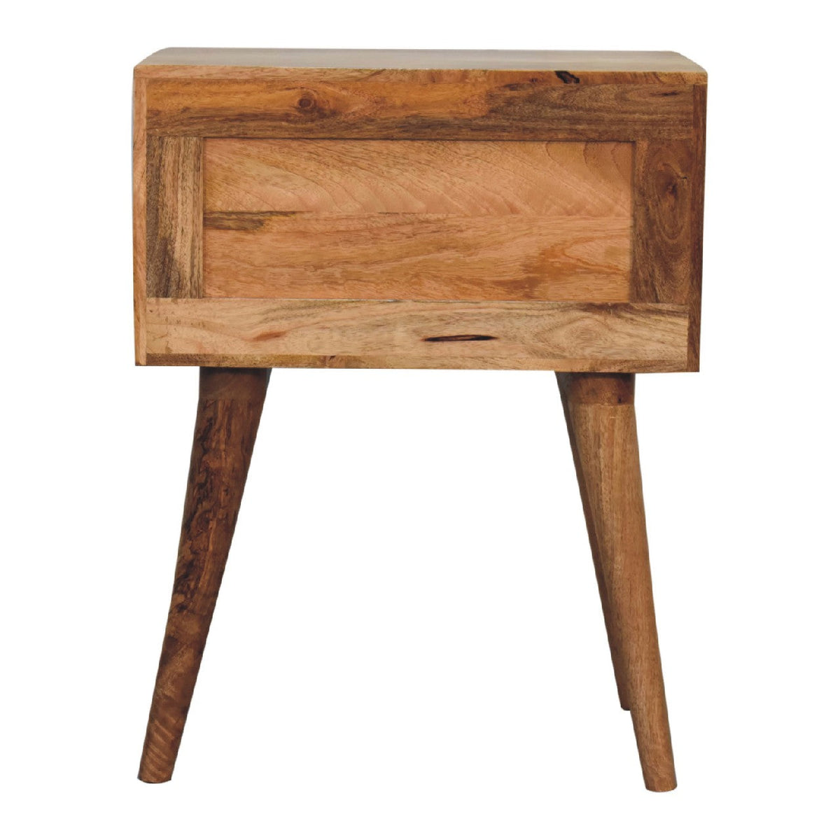 Edessa Bone Inlay Solid Mango Wood Nightstand – Oak-Ish Finish