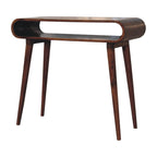 Amaya Nordic Style Solid Mango Wood Console Table – Chestnut Finish