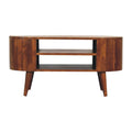 Cortez Solid Mango Wood Media Unit – Chestnut Finish