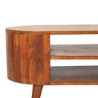 Cortez Solid Mango Wood Media Unit – Chestnut Finish