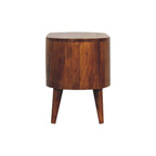 Cortez Solid Mango Wood Media Unit – Chestnut Finish