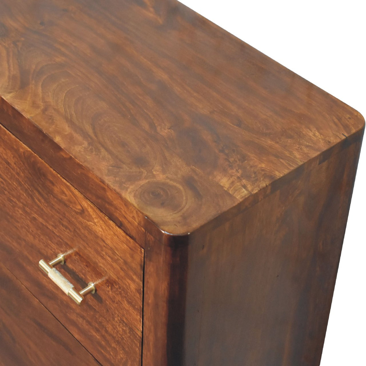 Luca Solid Mango Wood Chest of Drawers – Chestnut Finish